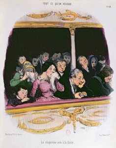 Le cinquième acte au théâtre Gaiety, milieu du XIXe siècle